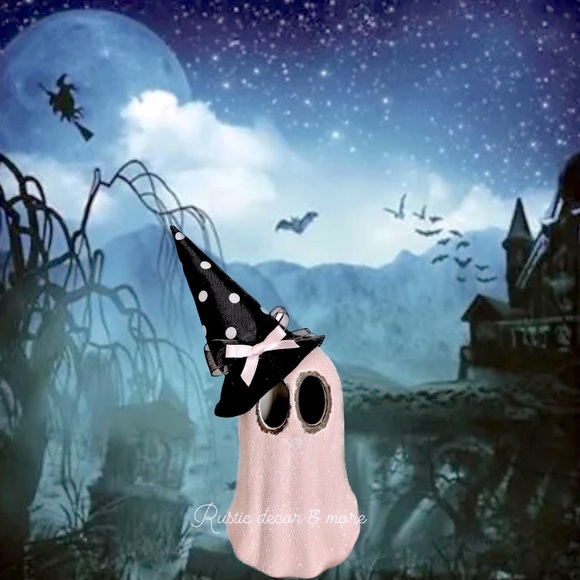 Halloween Pink Ghost With LED Lights - Picture 1 of 2